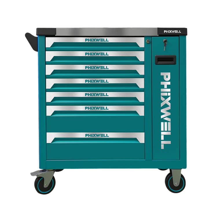 719509 PHIXWELL Armoire de rangement pour outils à 7 tiroirs avec ensemble d'outils de 309 pièces