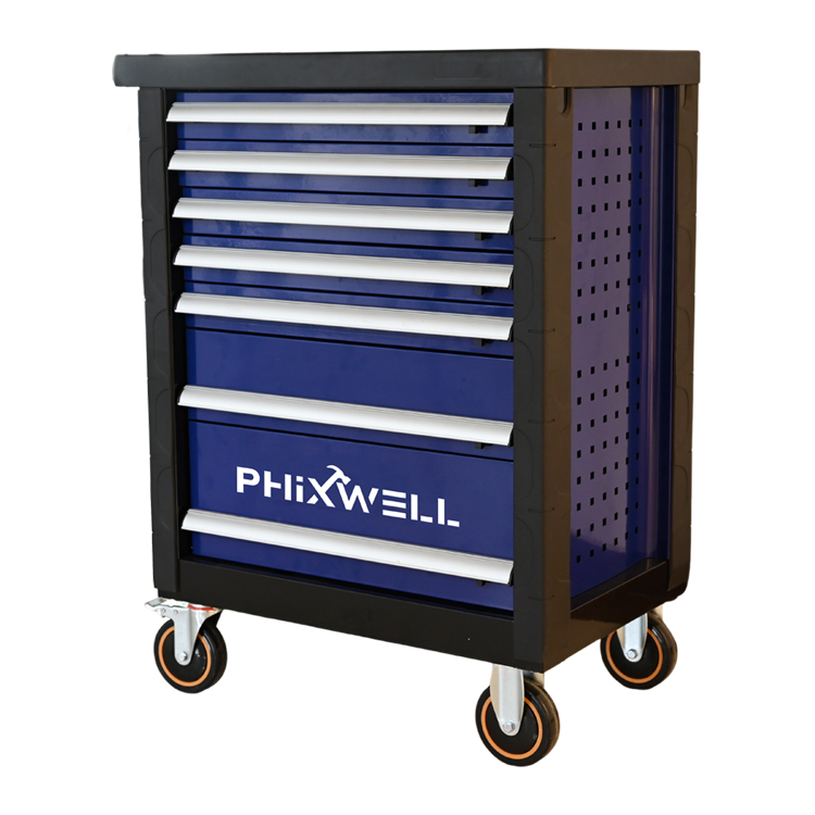 719511 Armoire à outils PHIXWELL 7 tiroirs avec protections d'angle et plaques de recouvrement en plastique