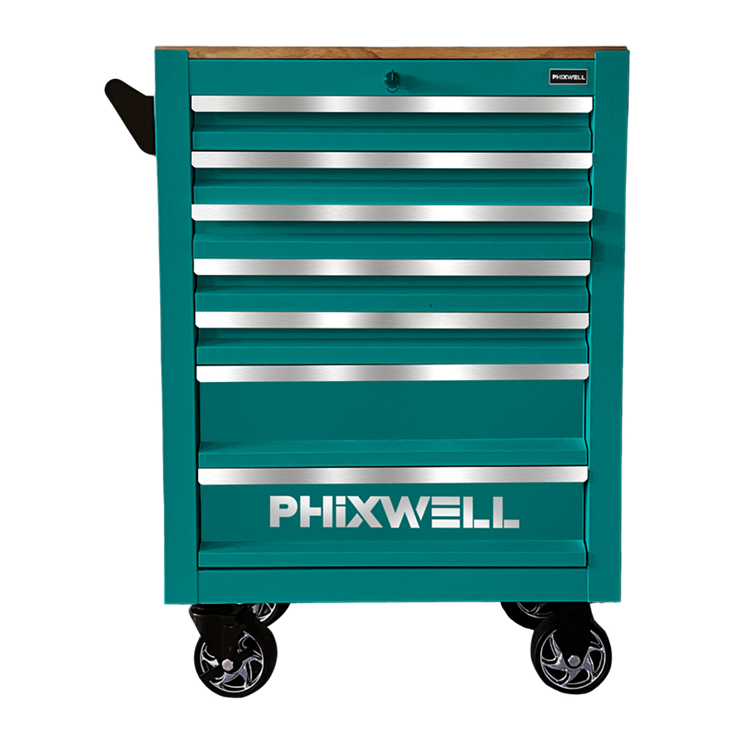 719506 PHIXWELL Meuble de rangement 7 tiroirs avec comptoir en bois