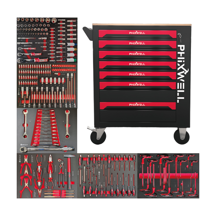 719507 PHIXWELL Armoire à outils 7 tiroirs avec comptoir