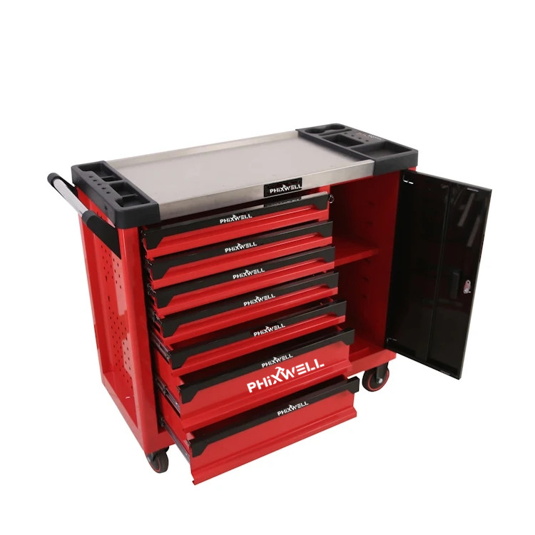 719514 PHIXWELL Armoire à outils 7 tiroirs avec porte latérale