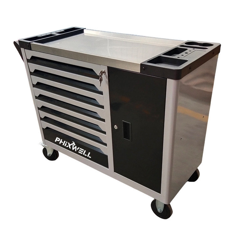719514 PHIXWELL Armoire à outils 7 tiroirs avec porte latérale