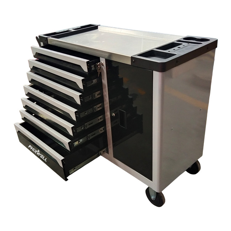 719514 PHIXWELL Armoire à outils 7 tiroirs avec porte latérale