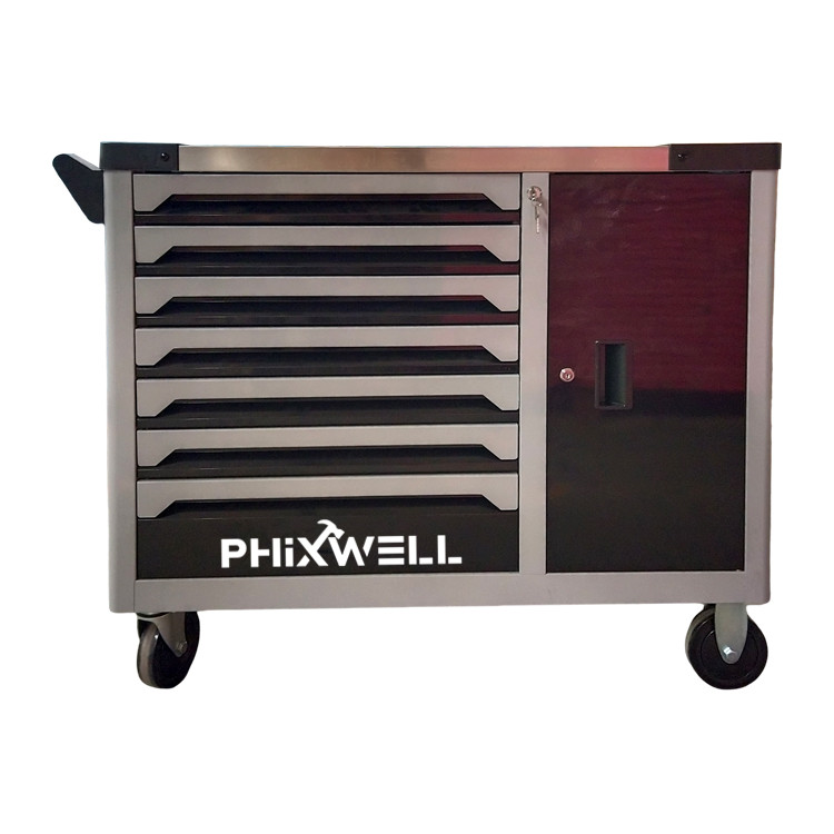 719514 PHIXWELL Armoire à outils 7 tiroirs avec porte latérale