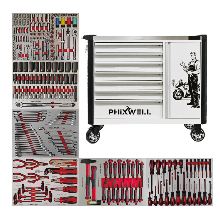 719516 PHIXWELL Armoire à outils nouveau modèle à 7 tiroirs
