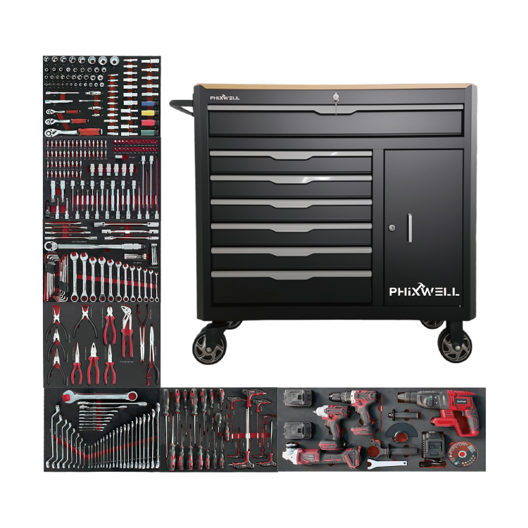 719524 PHIXWLL armoire à outils durable à 7 tiroirs de haute qualité
