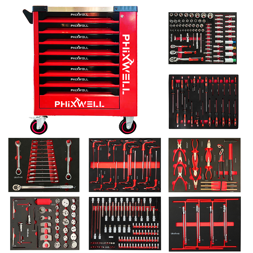 719513 PHIXWELL Armoire à outils 8 tiroirs