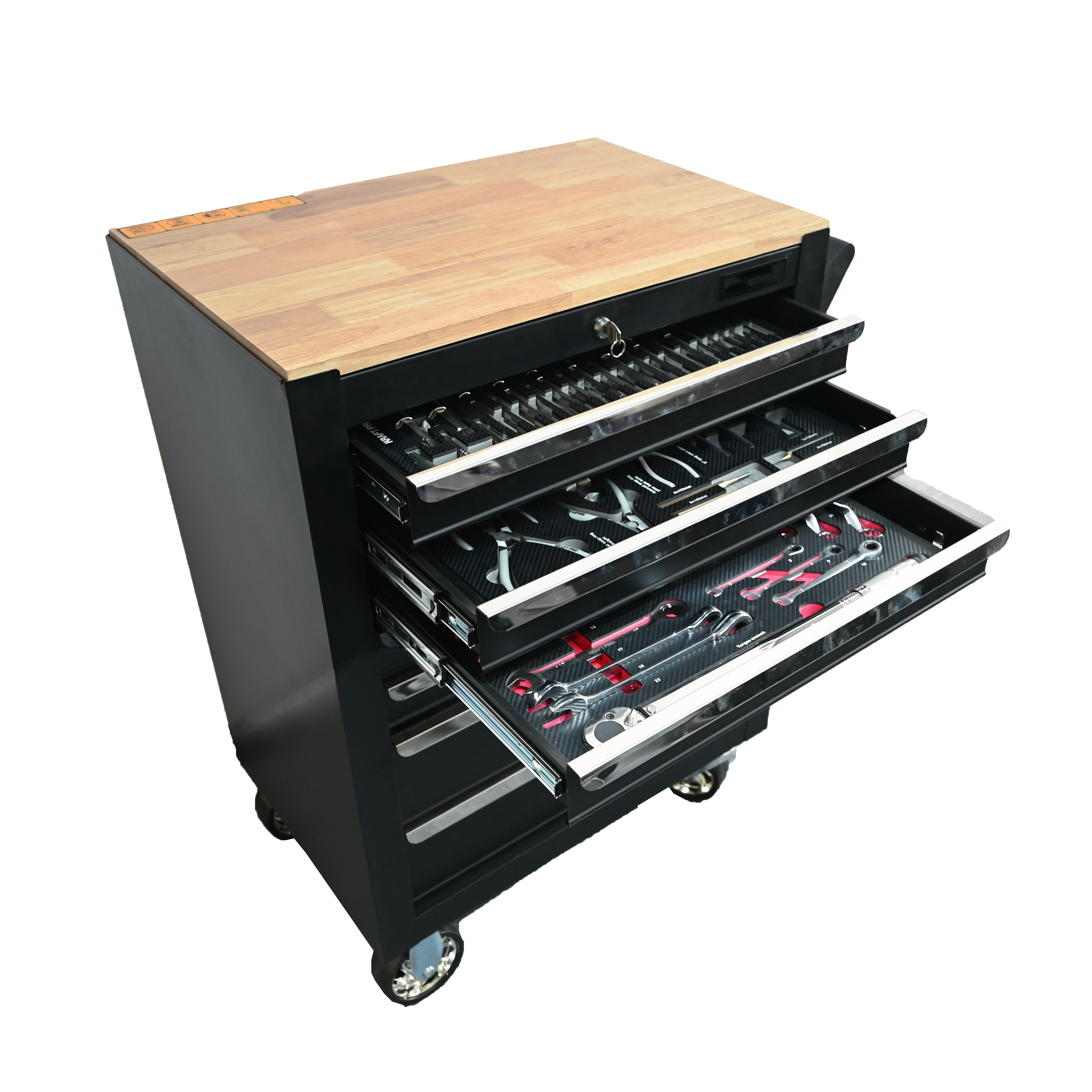 719506 PHIXWELL Meuble de rangement 7 tiroirs avec comptoir en bois