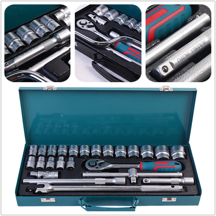 717303 PHIXWELL ENSEMBLE DE DOUILLES POUR BOÎTE EN FER DE 24 PIÈCES