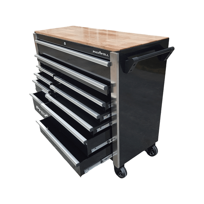 719520PHIXWELL Armoire à outils 11 tiroirs avec ensemble d'outils 377 pièces
