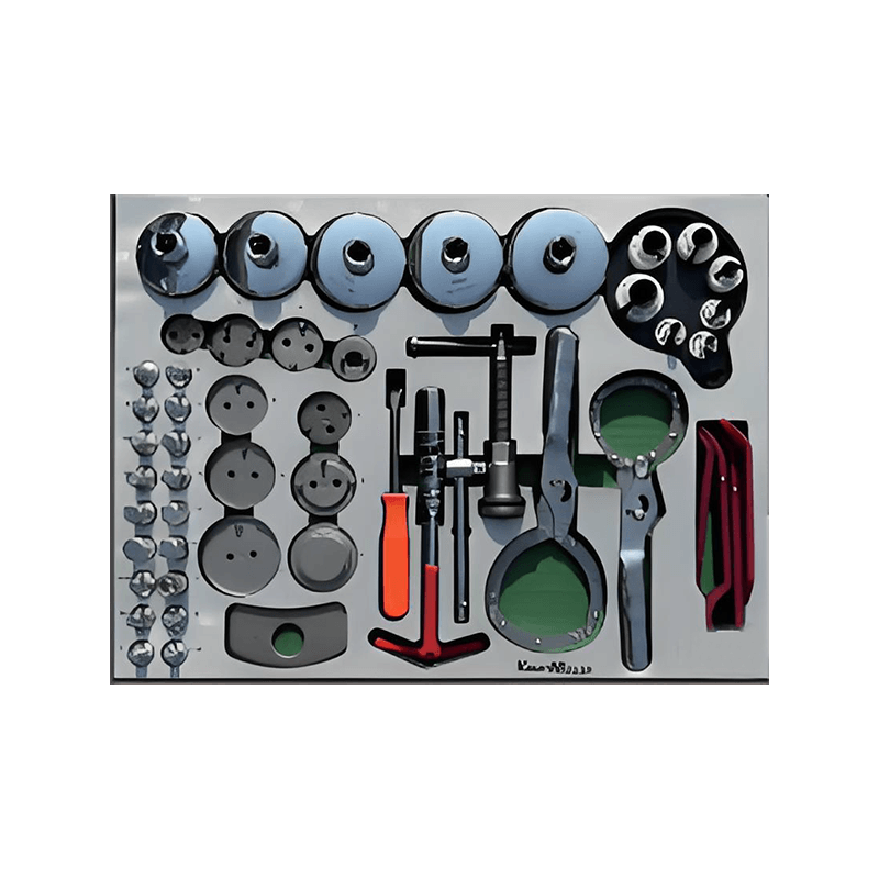 719509 PHIXWELL Armoire de rangement pour outils à 7 tiroirs avec ensemble d'outils de 309 pièces